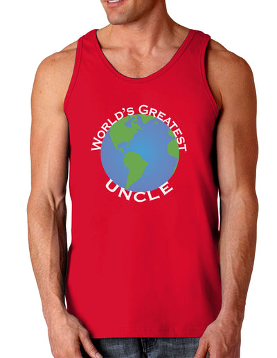 World's Greatest Uncle Dark Loose Tank Top-Mens Loose Tank Top-TooLoud-Red-Small-Davson Sales