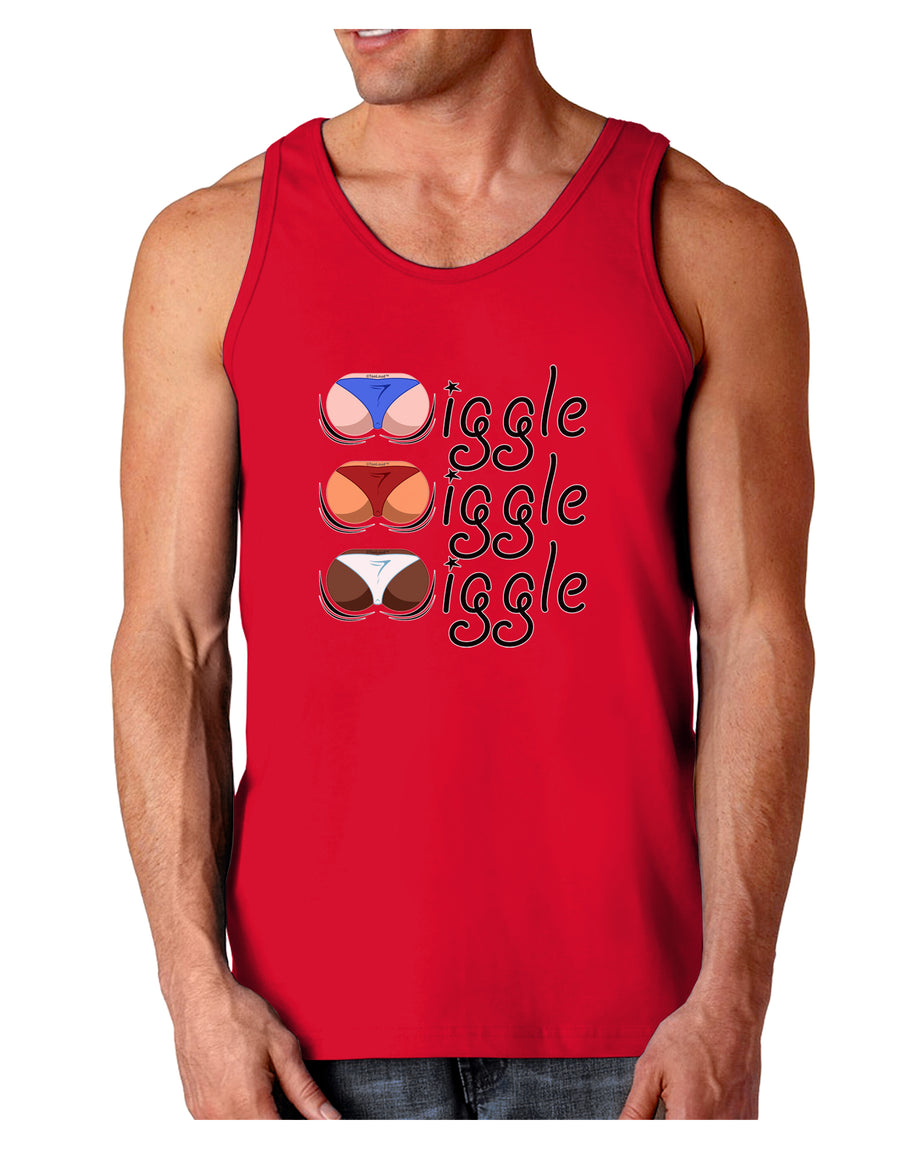 Wiggle Wiggle Wiggle - Twerk Color Dark Loose Tank Top-Mens Loose Tank Top-TooLoud-Black-Small-Davson Sales