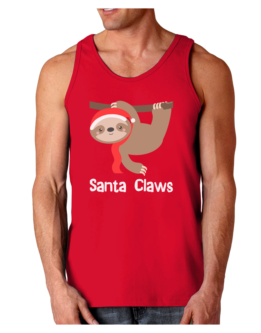 Cute Christmas Sloth - Santa Claws Dark Loose Tank Top by TooLoud-Mens Loose Tank Top-TooLoud-Black-Small-Davson Sales