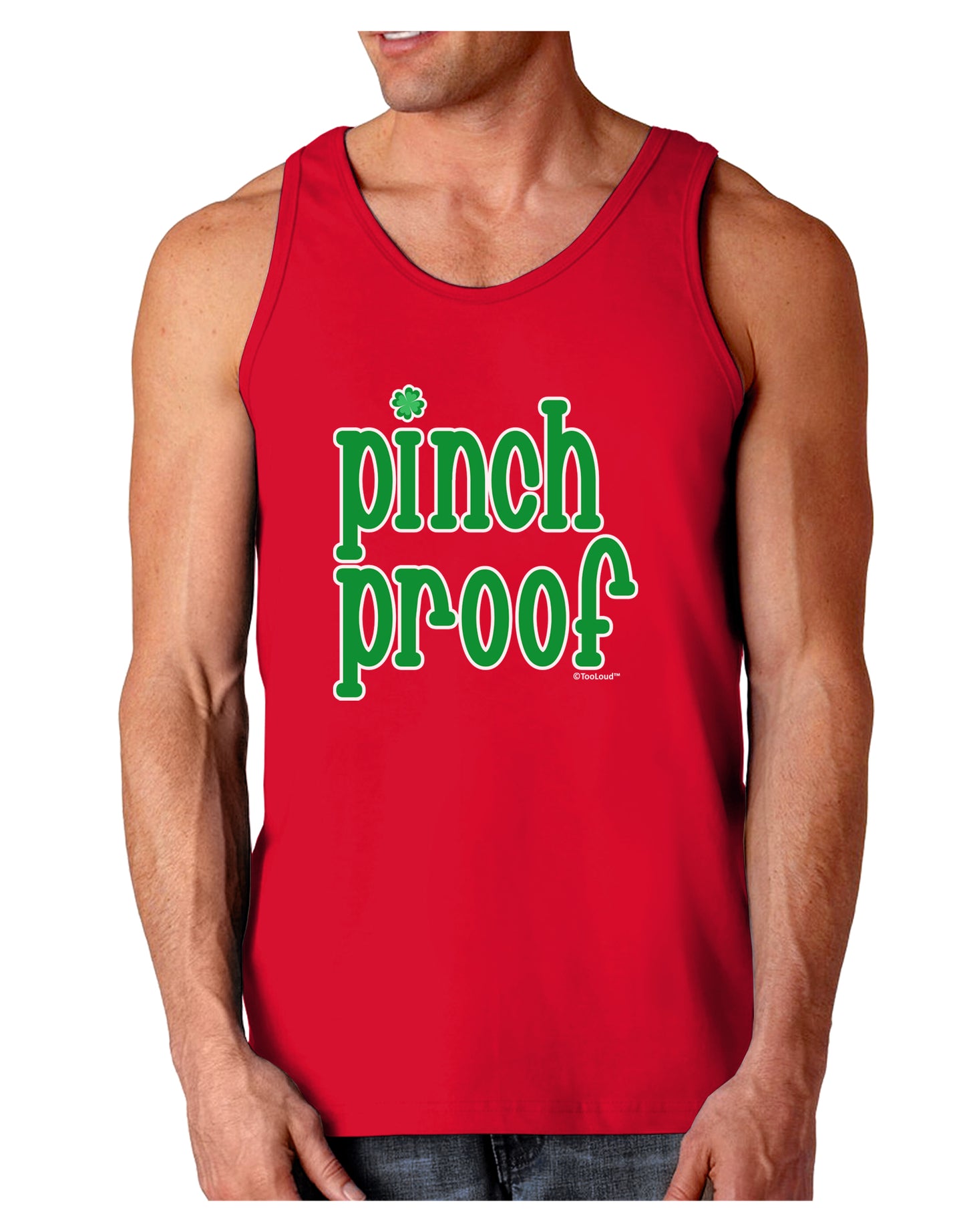 Pinch Proof - St. Patrick's Day Dark Loose Tank Top by TooLoud-Mens Loose Tank Top-TooLoud-Red-Small-Davson Sales