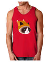 Disgruntled Cat Wearing Turkey Hat Dark Loose Tank Top by-Mens Loose Tank Top-TooLoud-Red-Small-Davson Sales