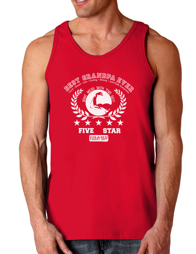 Best Grandpa Ever Collegiate Dark Loose Tank Top-Mens Loose Tank Top-TooLoud-Red-Small-Davson Sales