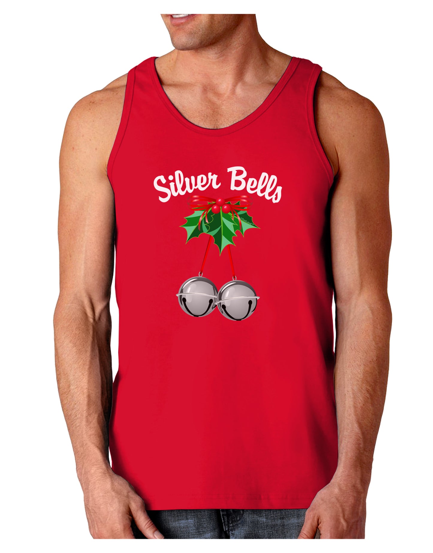 Silver Bells Dark Loose Tank Top by-Mens Loose Tank Top-TooLoud-Red-Small-Davson Sales