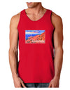 Colorado Mtn Sunset Soaked WaterColor Dark Loose Tank Top-Mens Loose Tank Top-TooLoud-Red-Small-Davson Sales