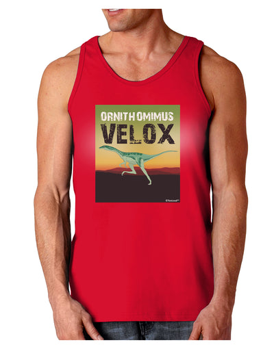 Ornithomimus Velox - With Name Dark Loose Tank Top by TooLoud-Mens Loose Tank Top-TooLoud-Red-Small-Davson Sales