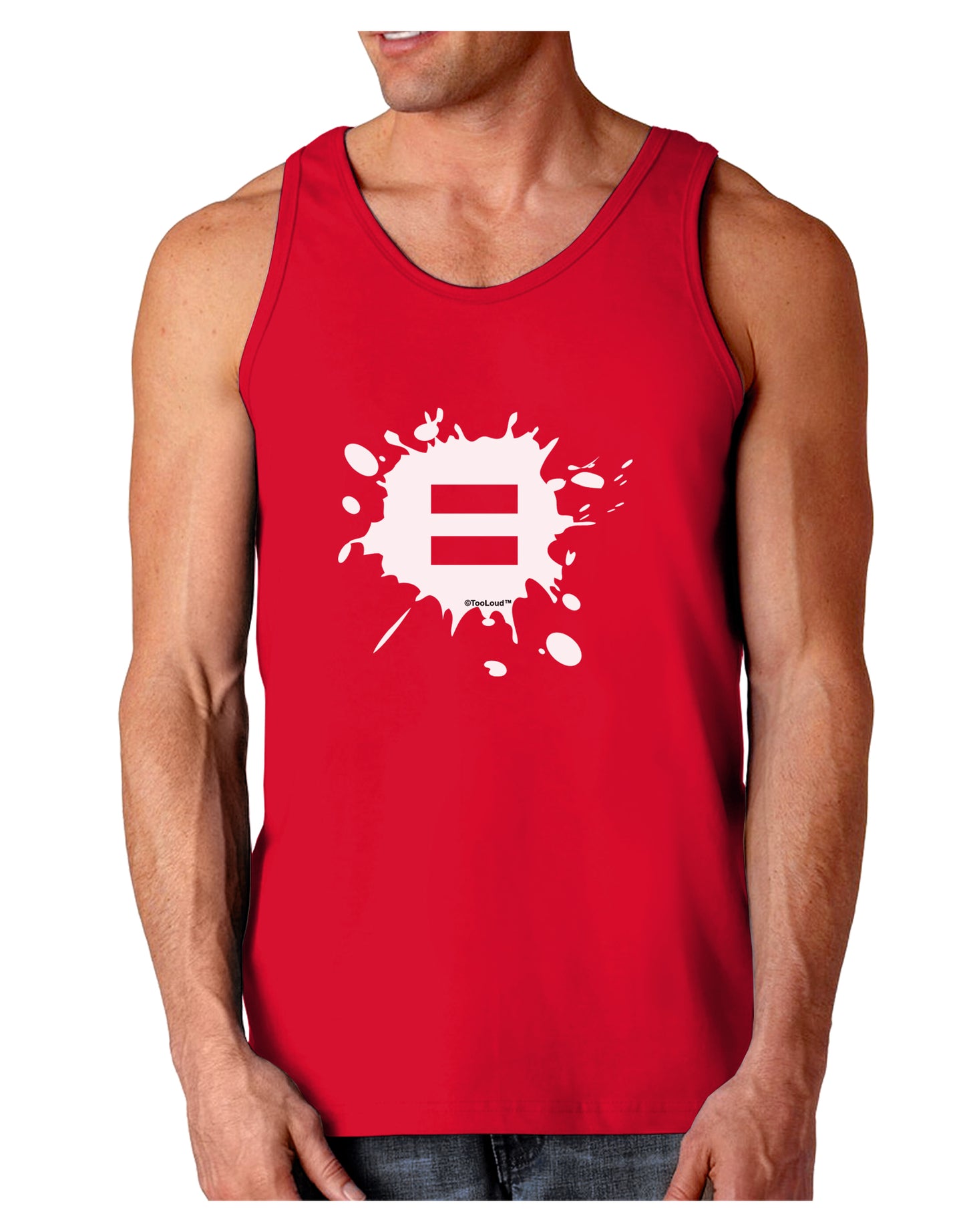 Equal Paint Splatter Dark Loose Tank Top by TooLoud-Mens Loose Tank Top-TooLoud-Red-Small-Davson Sales