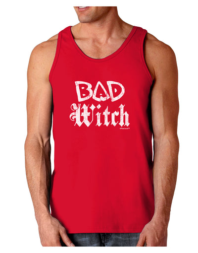 Bad Witch Distressed Dark Loose Tank Top-Mens Loose Tank Top-TooLoud-Red-Small-Davson Sales