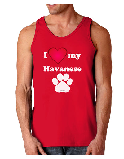 I Heart My Havanese Dark Loose Tank Top by TooLoud-Mens Loose Tank Top-TooLoud-Red-Small-Davson Sales