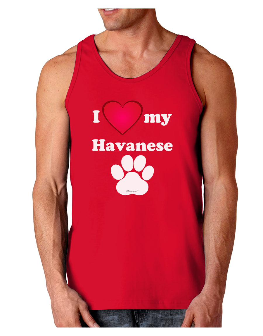 I Heart My Havanese Dark Loose Tank Top by TooLoud-Mens Loose Tank Top-TooLoud-Black-Small-Davson Sales