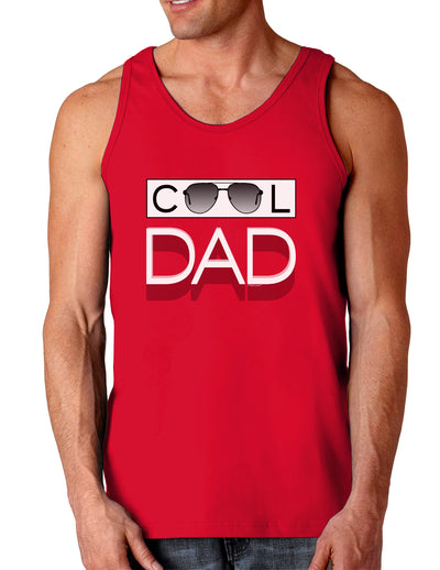 Cool Dad Dark Loose Tank Top-Mens Loose Tank Top-TooLoud-Red-Small-Davson Sales