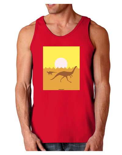 Jurassic Dinosaur Sunrise Dark Loose Tank Top by TooLoud-Mens Loose Tank Top-TooLoud-Red-Small-Davson Sales