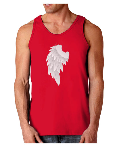 Single Left Angel Wing Design - Couples Dark Loose Tank Top-Mens Loose Tank Top-TooLoud-Red-Small-Davson Sales