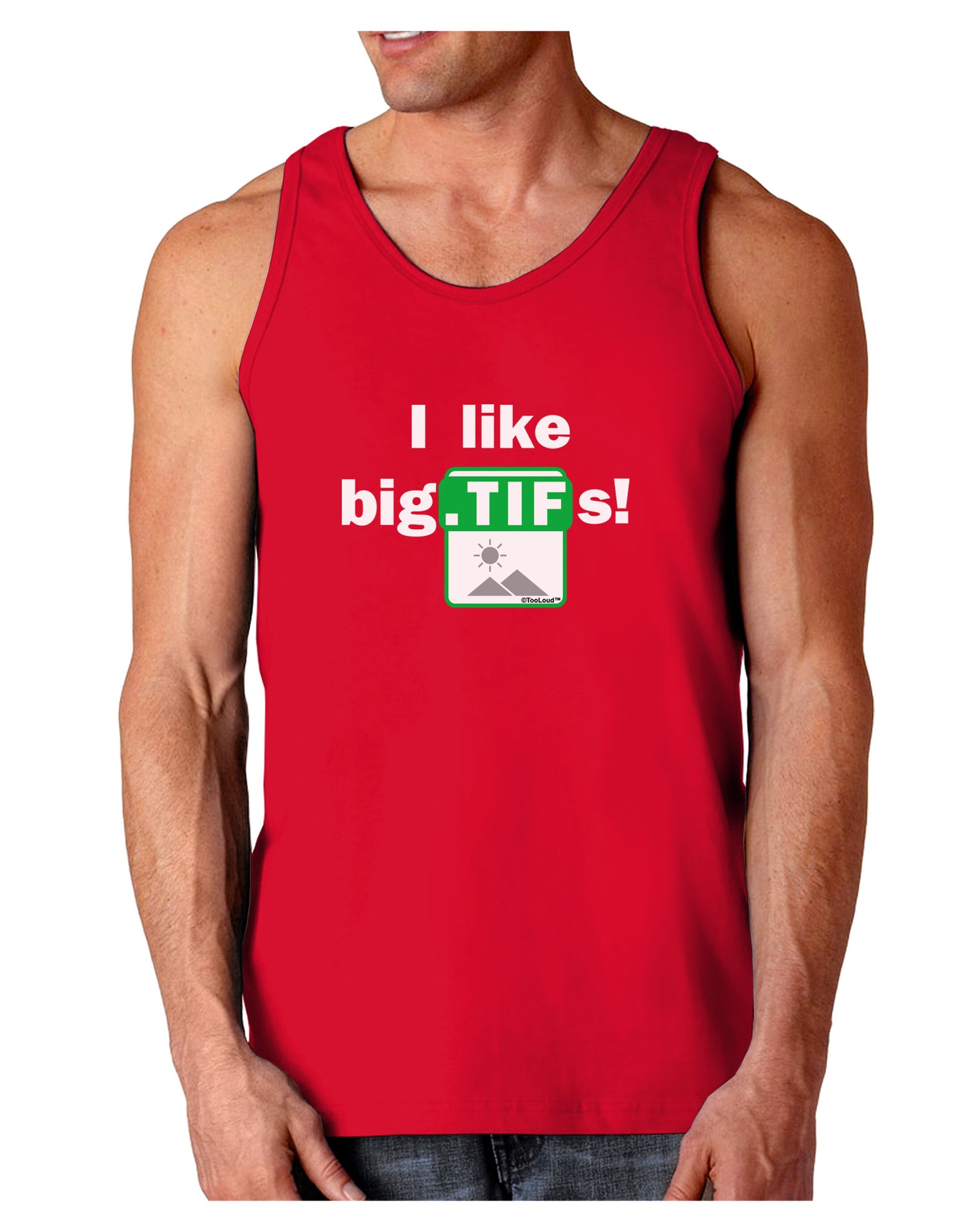 I Like Big Tifs Dark Loose Tank Top-Mens Loose Tank Top-TooLoud-Red-Small-Davson Sales