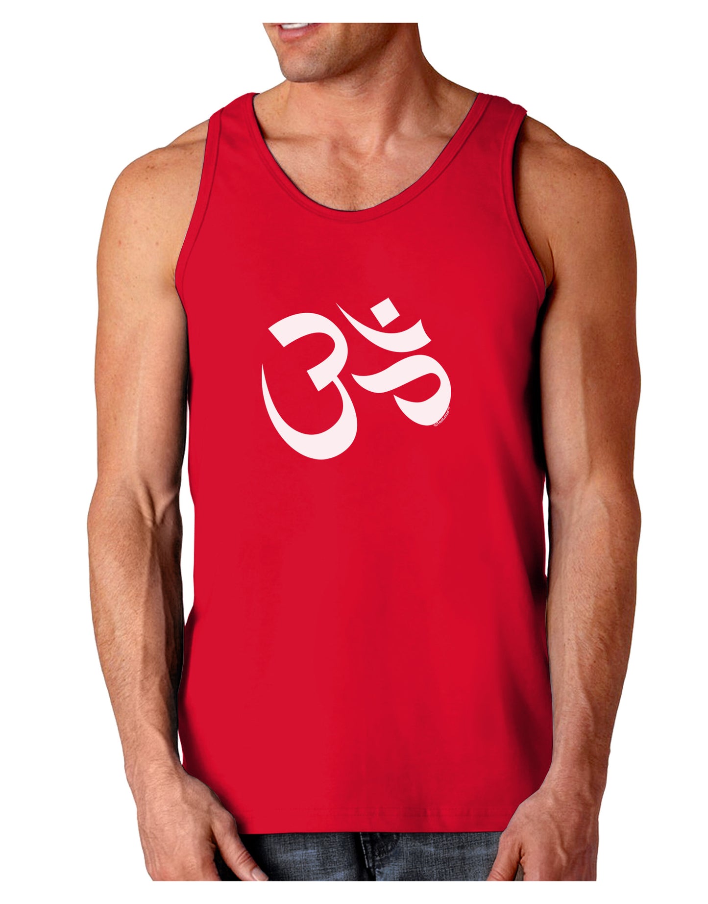 Om Symbol Dark Loose Tank Top-Mens Loose Tank Top-TooLoud-Red-Small-Davson Sales