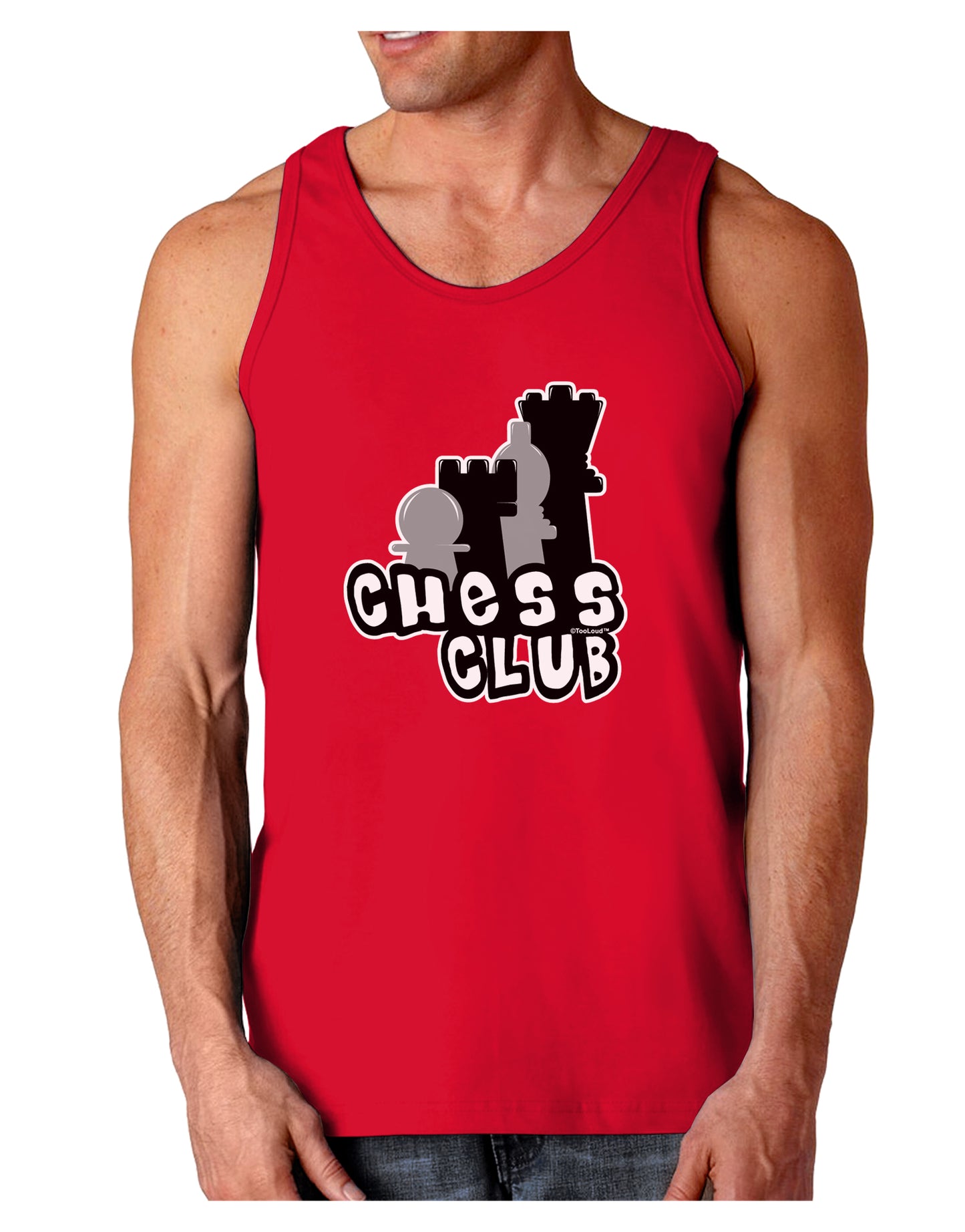 Chess Club Dark Loose Tank Top by TooLoud-Mens Loose Tank Top-TooLoud-Red-Small-Davson Sales