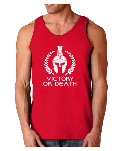 Spartan Victory Or Death Dark Loose Tank Top-Mens Loose Tank Top-TooLoud-Red-Small-Davson Sales