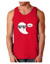 Cute Nerd Ghost Boo Halloween Dark Loose Tank Top-Mens Loose Tank Top-TooLoud-Red-Small-Davson Sales