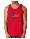 United States Cutout - American Flag Distressed Dark Loose Tank Top by TooLoud-Mens Loose Tank Top-TooLoud-Red-Small-Davson Sales