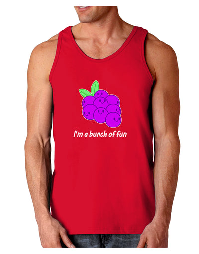 Grapes - I'm a Bunch of Fun Dark Loose Tank Top-Mens Loose Tank Top-TooLoud-Red-Small-Davson Sales