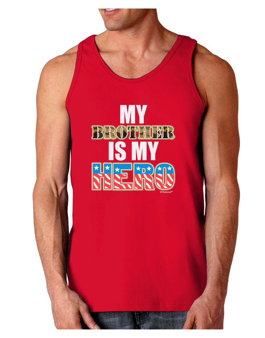 My Brother is My Hero - Armed Forces Dark Loose Tank Top by TooLoud-Mens Loose Tank Top-TooLoud-Black-Small-Davson Sales