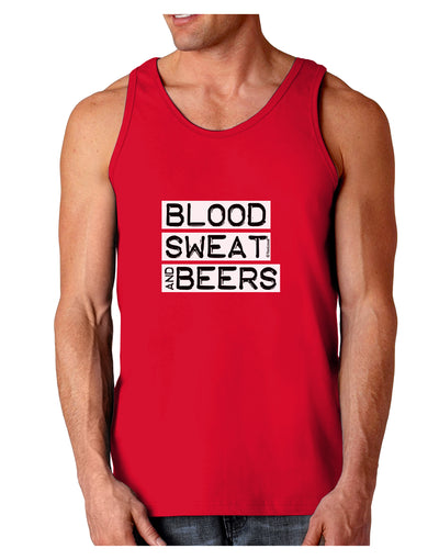 Blood Sweat and Beers Design Dark Loose Tank Top by TooLoud-Mens Loose Tank Top-TooLoud-Red-Small-Davson Sales