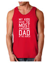 My Kids Have the Most Awesome Dad in the World Dark Loose Tank Top-Mens Loose Tank Top-TooLoud-Red-Small-Davson Sales