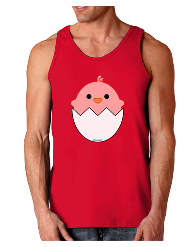 Cute Hatching Chick - Pink Dark Loose Tank Top by TooLoud-Mens Loose Tank Top-TooLoud-Red-Small-Davson Sales