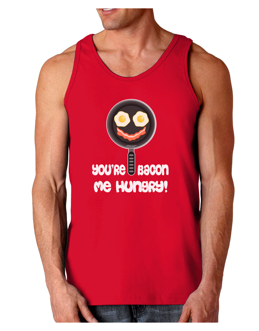 You're Bacon Me Hungry Dark Loose Tank Top by TooLoud-Mens Loose Tank Top-TooLoud-Black-Small-Davson Sales