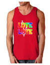 Love Is Love Lesbian Pride Dark Loose Tank Top-Mens Loose Tank Top-TooLoud-Red-Small-Davson Sales