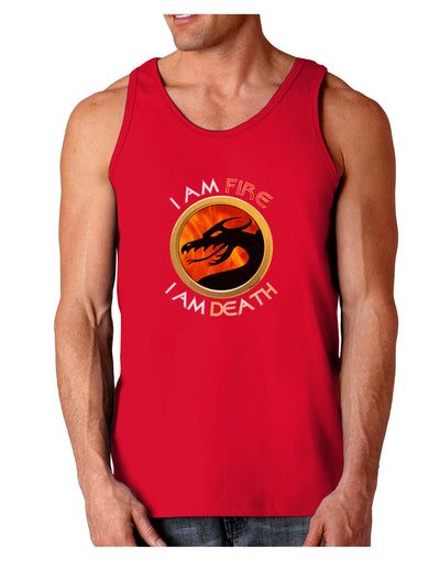 I Am Fire I Am Death Dark Loose Tank Top by TooLoud-Mens Loose Tank Top-TooLoud-Red-Small-Davson Sales