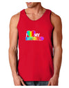 I Heart My Boyfriend - Rainbow Dark Loose Tank Top-Mens Loose Tank Top-TooLoud-Red-Small-Davson Sales