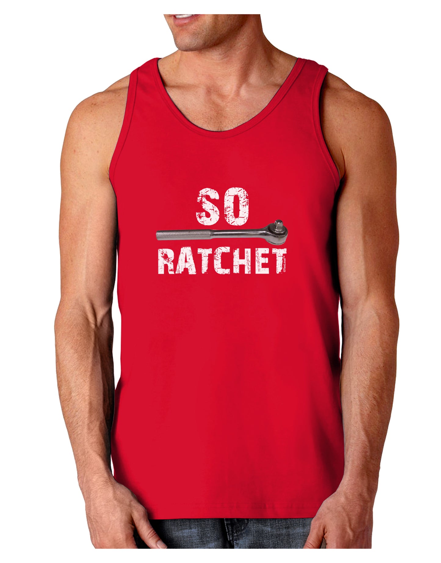So Ratchet Dark Loose Tank Top-Mens Loose Tank Top-TooLoud-Red-Small-Davson Sales