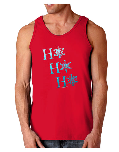 Ho Ho Ho Snowflakes Dark Loose Tank Top-Mens Loose Tank Top-TooLoud-Red-Small-Davson Sales