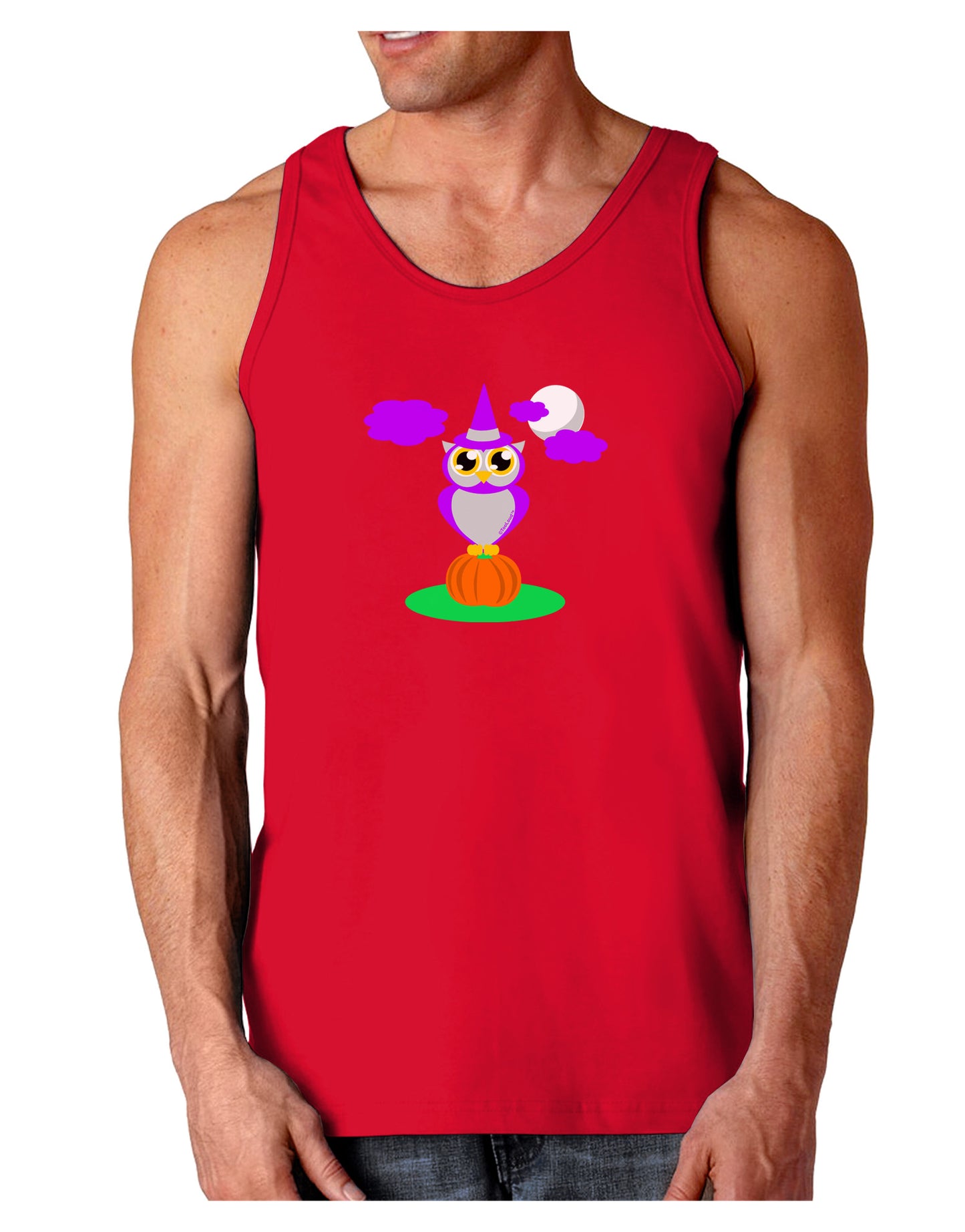 Owl Purple Dark Loose Tank Top-Mens Loose Tank Top-TooLoud-Red-Small-Davson Sales