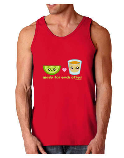 Cute Tequila Shot and Lime - Made For Each Other Dark Loose Tank Top by TooLoud-Mens Loose Tank Top-TooLoud-Red-Small-Davson Sales