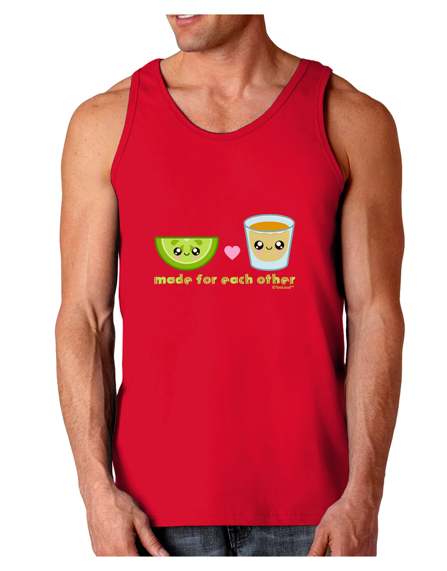 Cute Tequila Shot and Lime - Made For Each Other Dark Loose Tank Top by TooLoud-Mens Loose Tank Top-TooLoud-Black-Small-Davson Sales