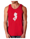 New Jersey - United States Shape Dark Loose Tank Top by TooLoud-Mens Loose Tank Top-TooLoud-Red-Small-Davson Sales