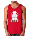 Pirate Captain Costume Silver Dark Loose Tank Top-Mens Loose Tank Top-TooLoud-Red-Small-Davson Sales