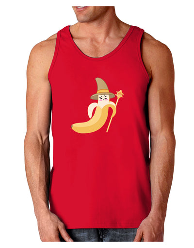 Ben Banana Wizard - Cute Fruit Halloween Dark Loose Tank Top-Mens Loose Tank Top-TooLoud-Red-Small-Davson Sales