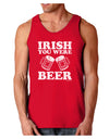 Irish You Were Beer Dark Loose Tank Top by TooLoud-Mens Loose Tank Top-TooLoud-Red-Small-Davson Sales