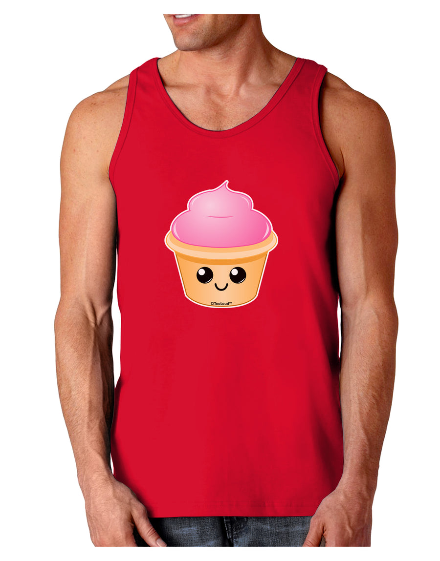 Cute Cupcake Design #2 Dark Loose Tank Top by TooLoud-Mens Loose Tank Top-TooLoud-Black-Small-Davson Sales