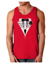 Skeleton Tuxedo Halloween Dark Loose Tank Top-Mens Loose Tank Top-TooLoud-Red-Small-Davson Sales