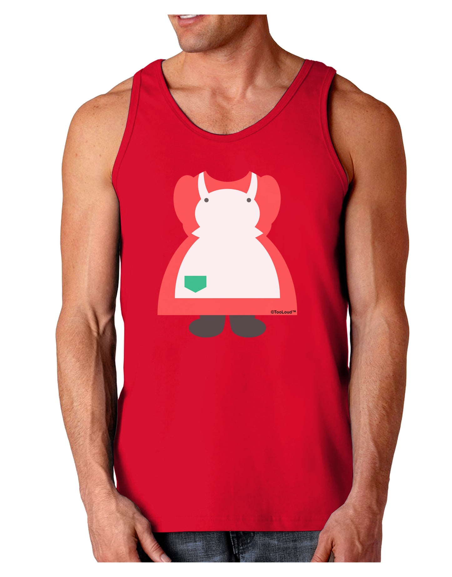 Mrs Santa Claus Character Body Christmas Dark Loose Tank Top-Mens Loose Tank Top-TooLoud-Red-Small-Davson Sales