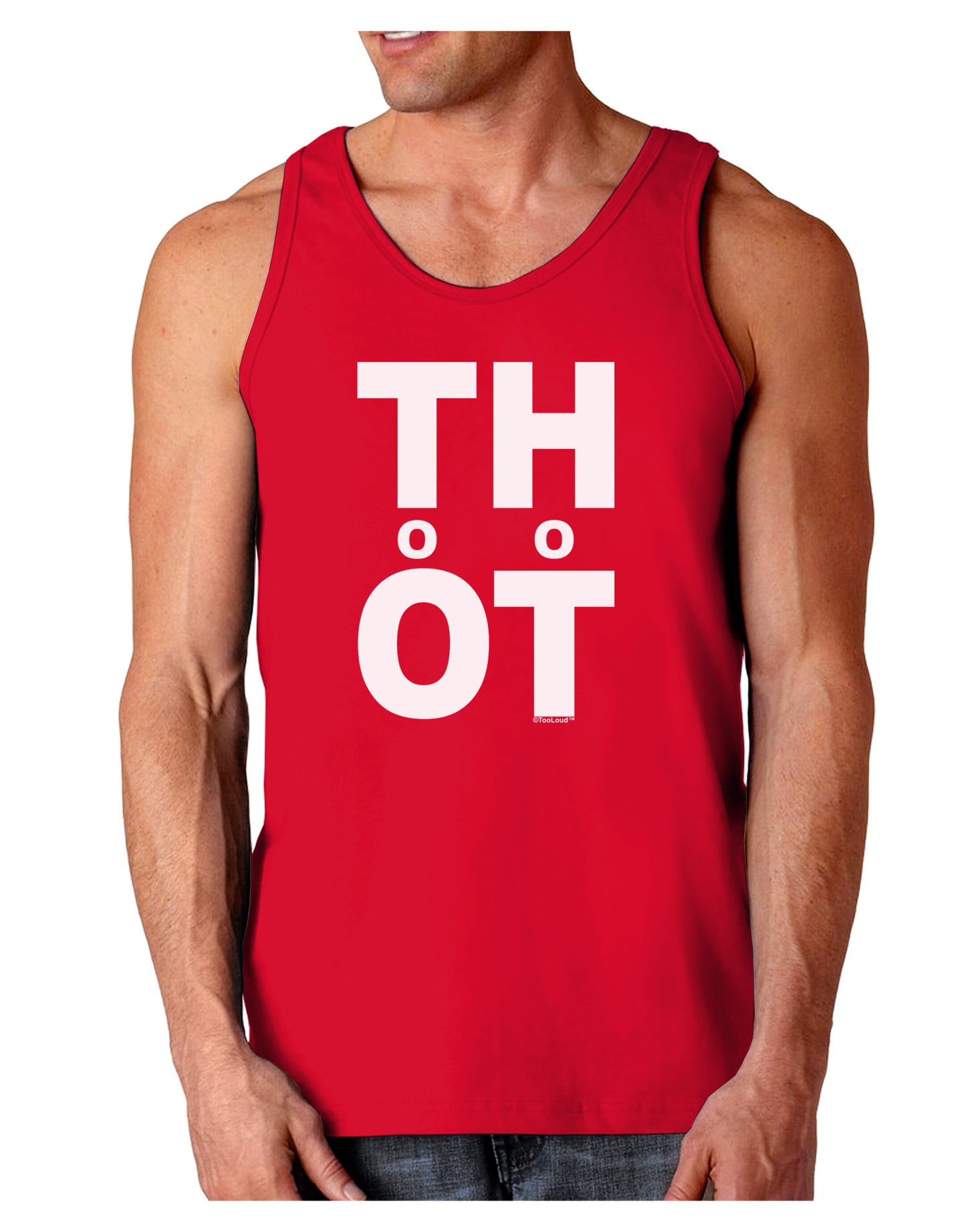 THOT Too Hot Dark Loose Tank Top-Mens Loose Tank Top-TooLoud-Red-Small-Davson Sales