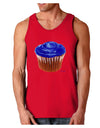 Giant Bright Blue Cupcake Dark Loose Tank Top by TooLoud-Mens Loose Tank Top-TooLoud-Red-Small-Davson Sales