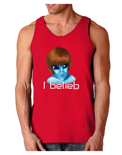 Extraterrestial - I Belieb Dark Loose Tank Top by TooLoud-Mens Loose Tank Top-TooLoud-Red-Small-Davson Sales