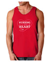 Nursing Is A Work Of Heart Dark Loose Tank Top-Mens Loose Tank Top-TooLoud-Red-Small-Davson Sales