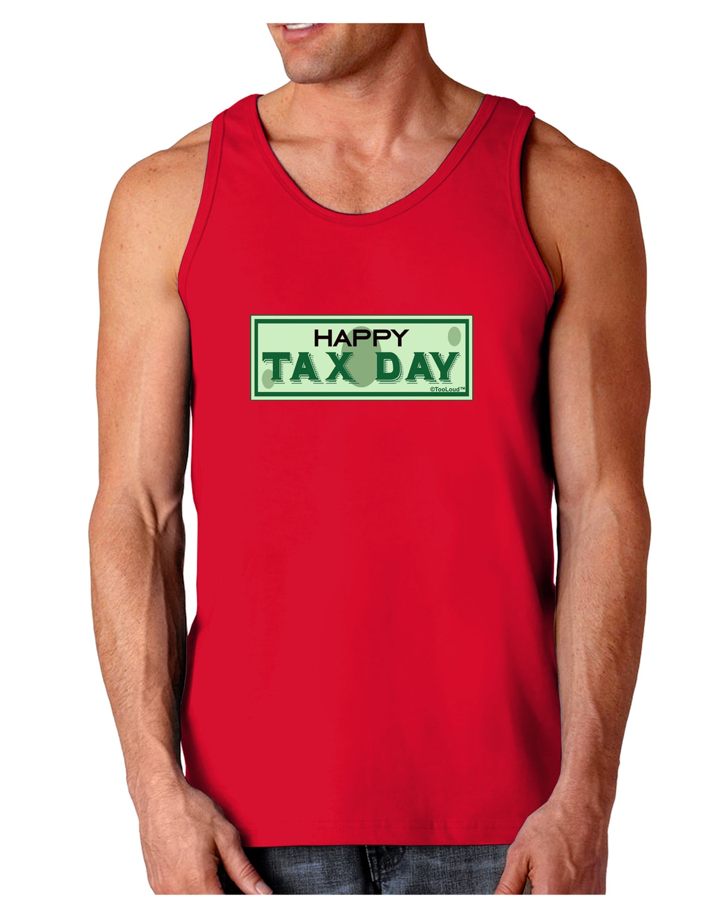 Happy Tax Day Dark Loose Tank Top-Mens Loose Tank Top-TooLoud-Red-Small-Davson Sales