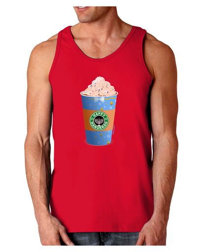 Happy Hanukkah Latte Cup Dark Loose Tank Top-Mens Loose Tank Top-TooLoud-Red-Small-Davson Sales