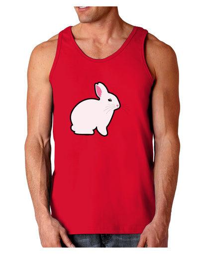 Cute Bunny Rabbit Easter Dark Loose Tank Top-Mens Loose Tank Top-TooLoud-Red-Small-Davson Sales